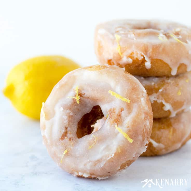 Create a delicious breakfast treat your whole family will love with this mouthwatering lemon donuts recipe. It would also be an easy dessert idea for a party or potluck!