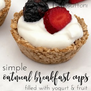 Oatmeal Breakfast Cups Recipe; TrishSutton.com