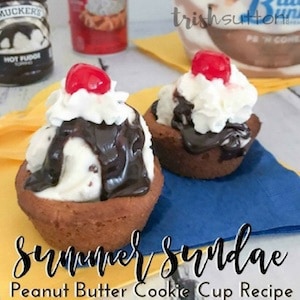 Peanut Butter Cookie Cup Recipe; TrishSutton.com