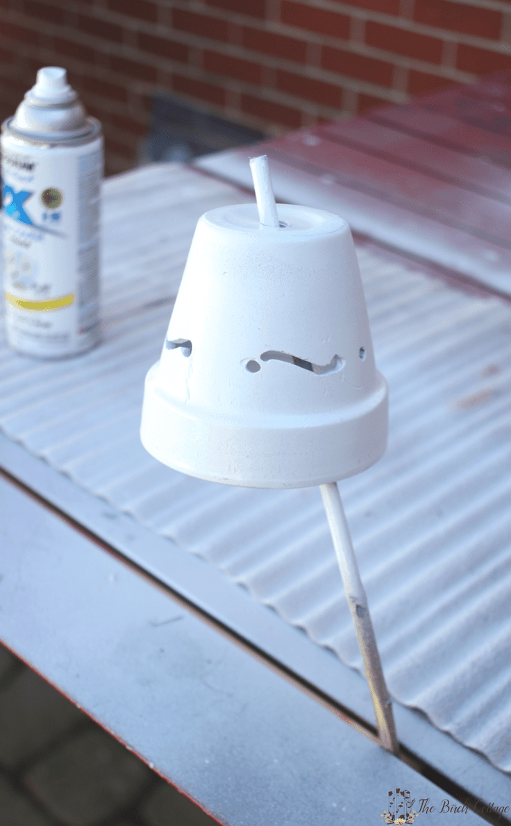 DIY Terra Cotta Pot Luminaries by The Birch Cottage