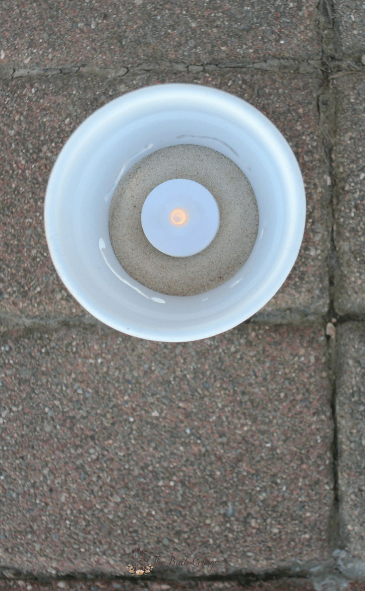 DIY Terra Cotta Pot Luminaries by The Birch Cottage