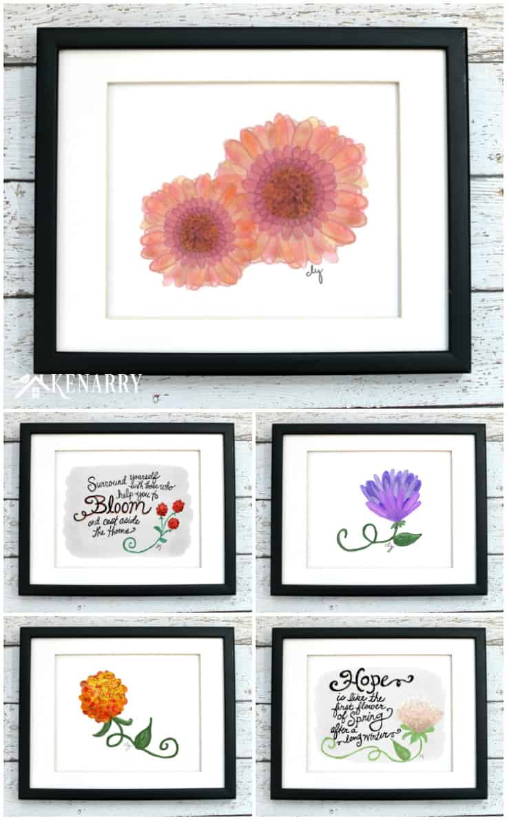 Brighten your home decor with new, budget-friendly spring wall art! This flower art collection on Etsy features 25 inspiring and original floral printables available now for instant download.