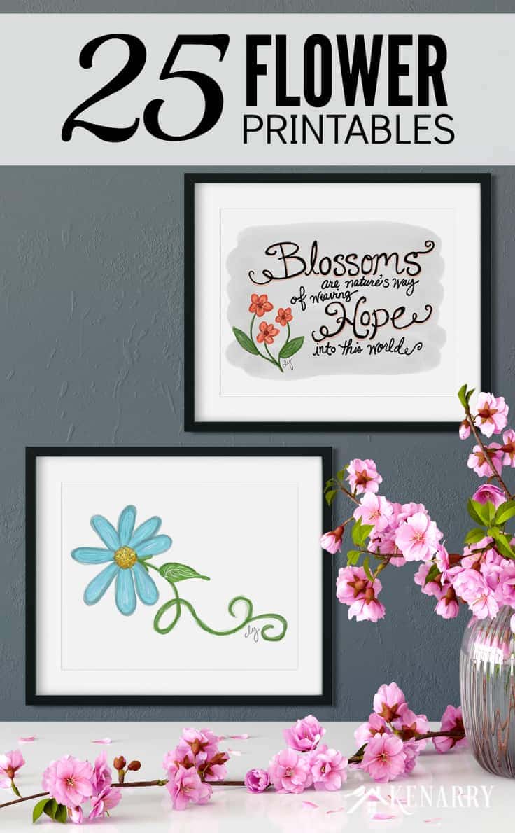 Brighten your home decor with new, budget-friendly spring wall art! This flower art collection on Etsy features 25 inspiring and original floral printables available now for instant download.