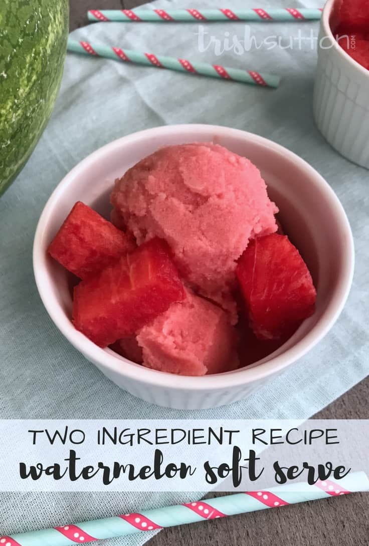 Watermelon Soft Serve Frozen Yogurt | Creamy Two Ingredient Recipe | Easy Dessert Idea for Summer