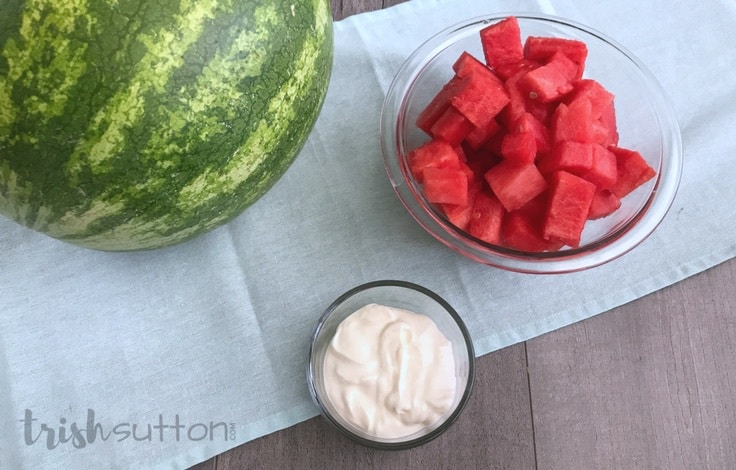 Watermelon Soft Serve | Creamy Two Ingredient Recipe; TrishSutton.com