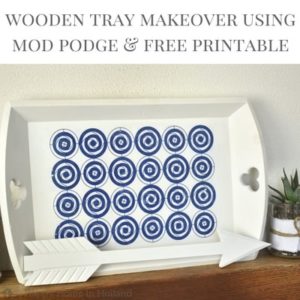 DIY Tray Makeover Idea Using Mod Podge And Free Printable. Head over to ahappyhomeinholland.com for the tutorial.