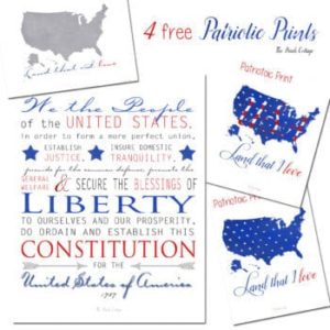 4 free patriotic prints for your home by The Birch Cottage
