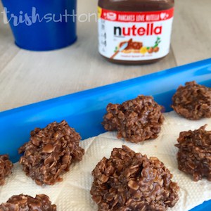 No Bake Nutella Cookies Recipe; TrishSutton.com