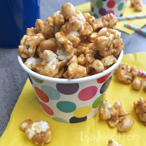 Peanut Butter Popcorn Recipe; TrishSutton.com