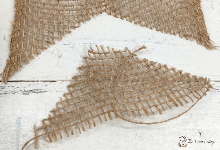 Give Thanks Burlap Banner from Burlap Ribbon by The Birch Cottage