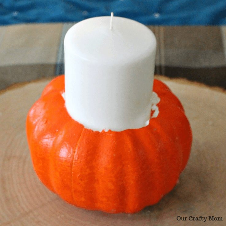 Pumpkin Candle Holder Before Painting Our Crafty Mom