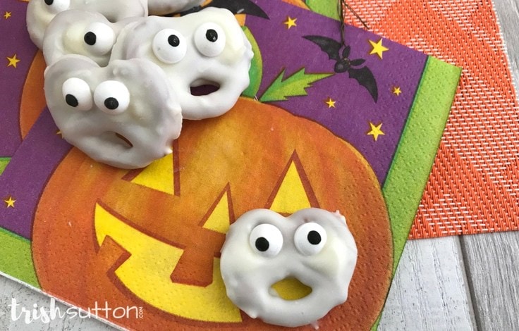 Amazingly Simple Halloween Ghost Treats Vanilla Salty Sweet; TrishSutton.com