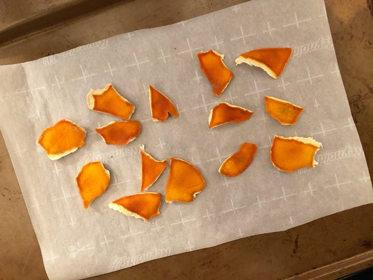 How to dry citrus peels for Homemade Stovetop Air Freshener for Fall