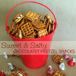 Salty Sweet Chocolately Pretzel Snacks; TrishSutton.com