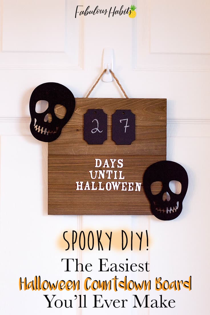 Have you started counting down the days to the spookiest time of the year? Add a classy element to your indoor Halloween decor, and learn how to make this fun DIY Halloween Countdown Board! #halloweendecor #halloween #halloweendecorations #halloweencrafts #homedecor #kenarry
