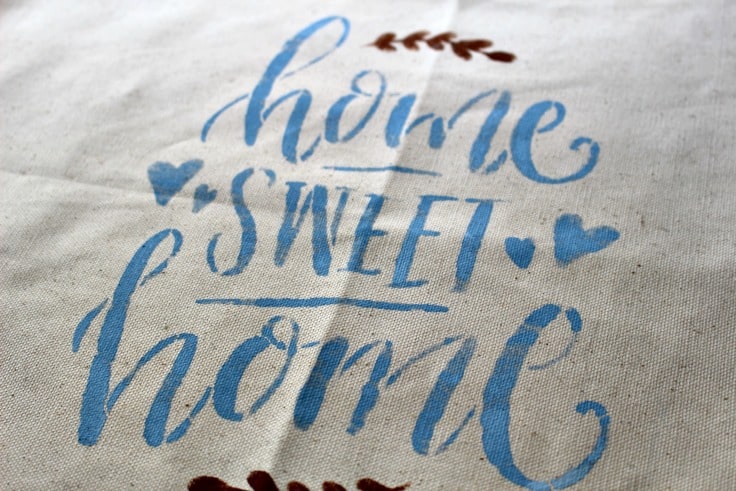Home Sweet  Home Finished Stencil Our Crafty Mom
