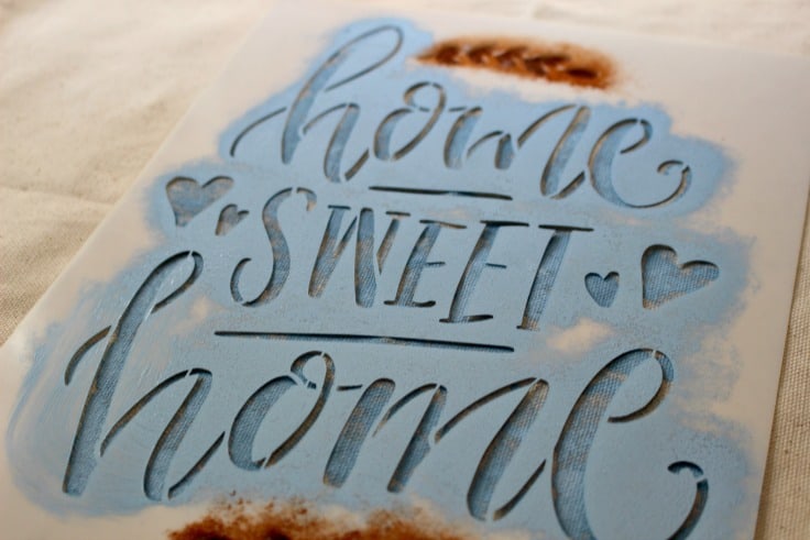 Home Sweet Home Stencil With Paint Our Crafty Mom
