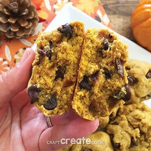 Soft and Chewy Pumpkin Cookies from Craft Create Cook