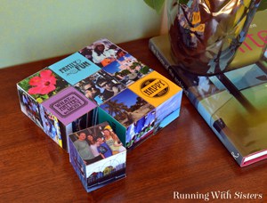 Make a set of vacation cubes using Mod Podge and printed photos. It's like an interactive scrapbook!