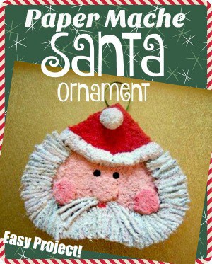 How to make a cute paper mache Santa ornament!