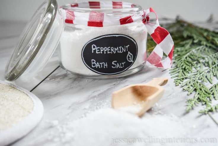 Homemade bath salts are an easy but luxurious gift! In this quick tutorial I'll show you how to make them and wrap them up for Christmas!