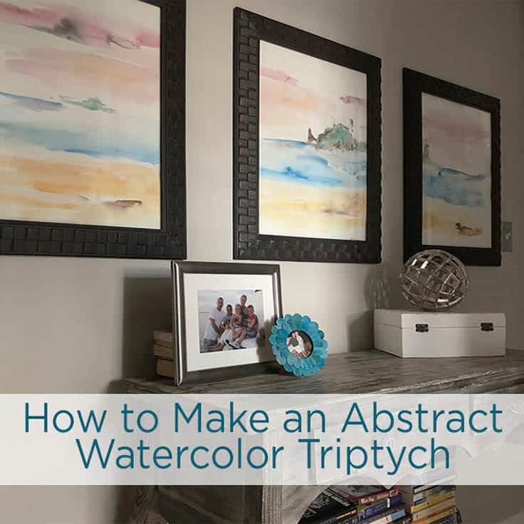 You don’t have to be an artist to create this abstract watercolor art background- just making patterns and painting colors is fun whether your a beginner or a pro. Use these step by step instructions to learn how to create these beautiful masterpieces. #watercolor #diyart #kenarry