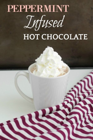 Peppermint hot chocolate recipe.