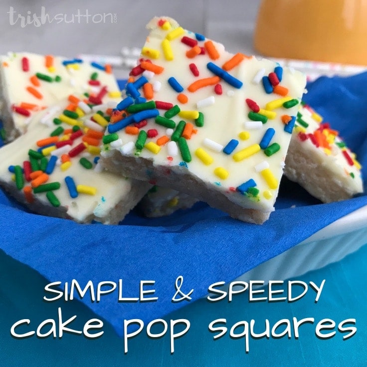 Simple and speedy cake pop squares