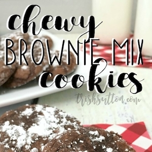 Chewy Brownie Mix Cookies Recipe | TrishSutton.com