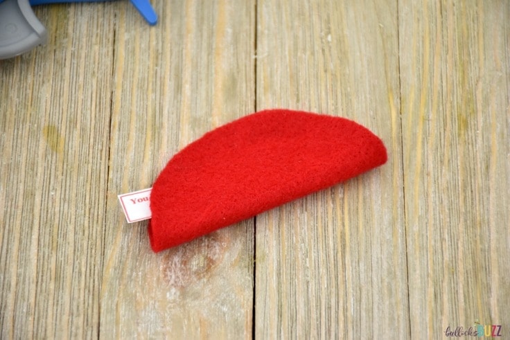 DIY Felt Fortune Cookies fold circle in half and seal