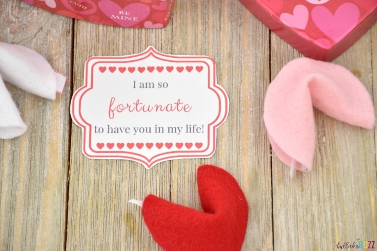 DIY Valentine's Day Fortune Cookies free printable tag