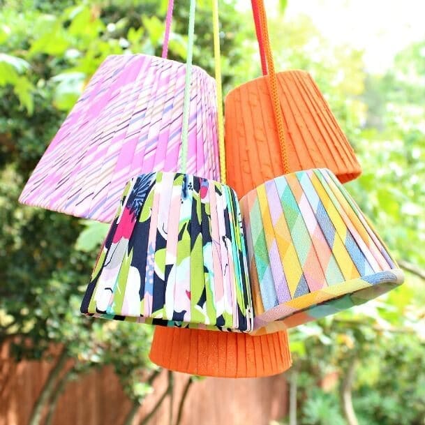 No Sew Pleated Lamp Shades
