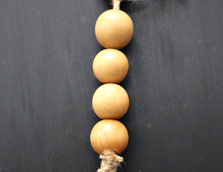 Wood Beads strung on twine