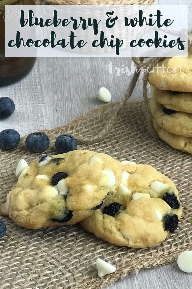 A slightly sweet easy and unique recipe for the best Blueberry White Chocolate Chip Cookies from scratch that are melt in your mouth soft and sure to be loved by any crowd.﻿ #dropcookies #baking #kenarry