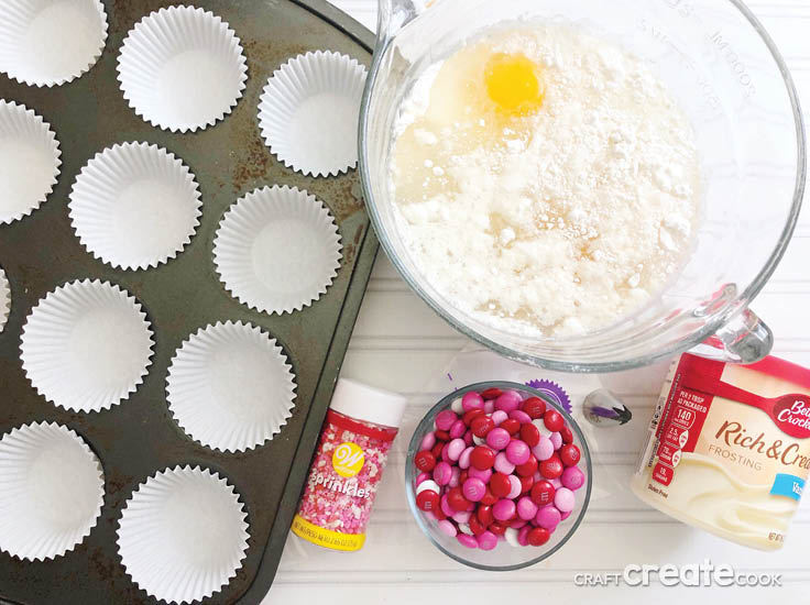 These Easy to Make Valentine Cupcakes are the perfect Valentine's Day treat! Everyone will think they are homemade/store bought but only you will know how much time and money you saved by starting with a boxed mix.
