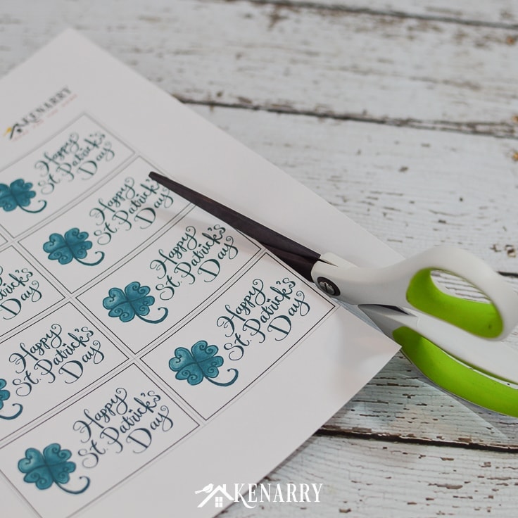 Celebrate the luck of the Irish with free printable Happy St. Patrick's Day gift tags featuring a shamrock or four leaf clover, perfect for party favors and treats!