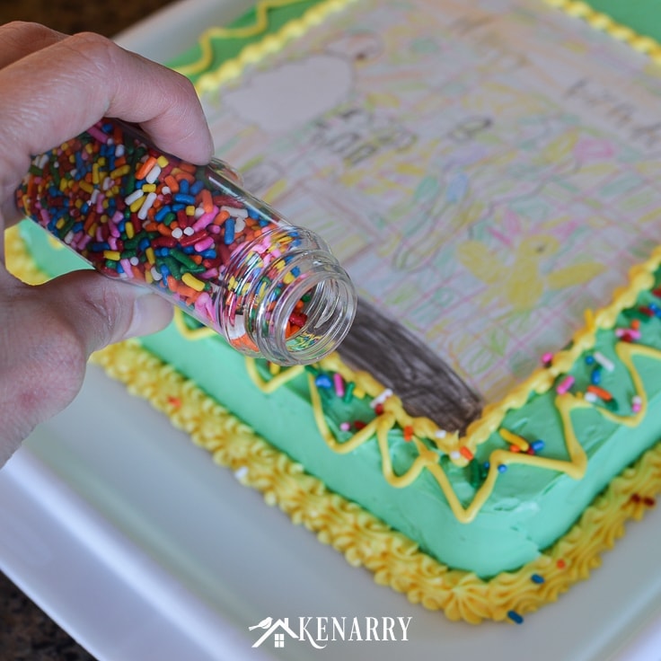 Make your child's artwork or drawing into a creative and fun art cake for a birthday party. This kid's birthday cake idea is so easy anyone can do it!