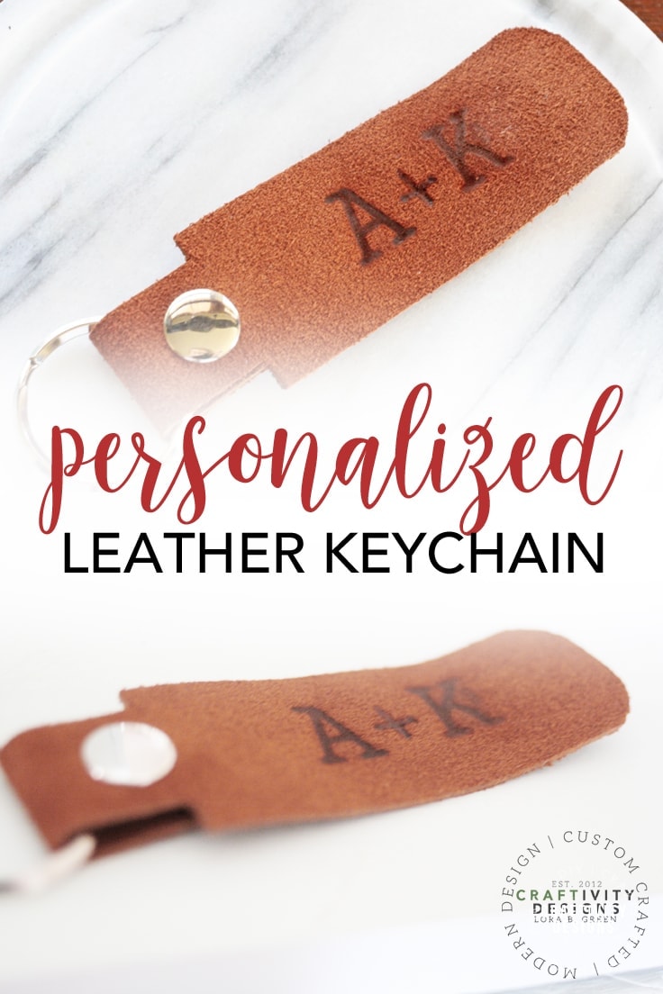 Learn how to make your own DIY keychain with leather. This simple leather craft project makes a great gift for a husband or boyfriend (and is perfect for Valentine's Day)!﻿ #diygifts #crafts #kenarry