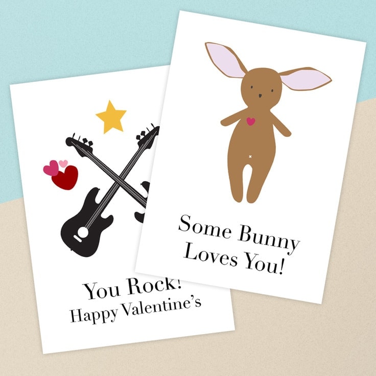 Need simple classroom valentines? Check out these free printable valentine cards for kids, a variety of sweet and funny designs to print at home and bring to school to give out to friends.﻿ #valentines #valentinesday #kenarry