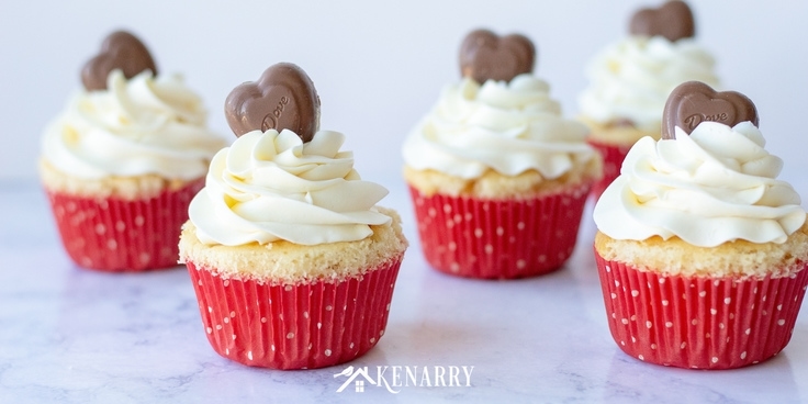Surprise your sweetheart with festive Valentine's Day Cupcakes. This fun dessert idea has a hidden red velvet heart inside each of these delicious treats.