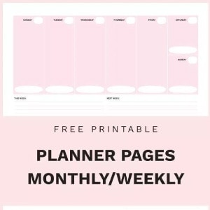 Free printable planner pages on tortagialla.com - Free planner printable download