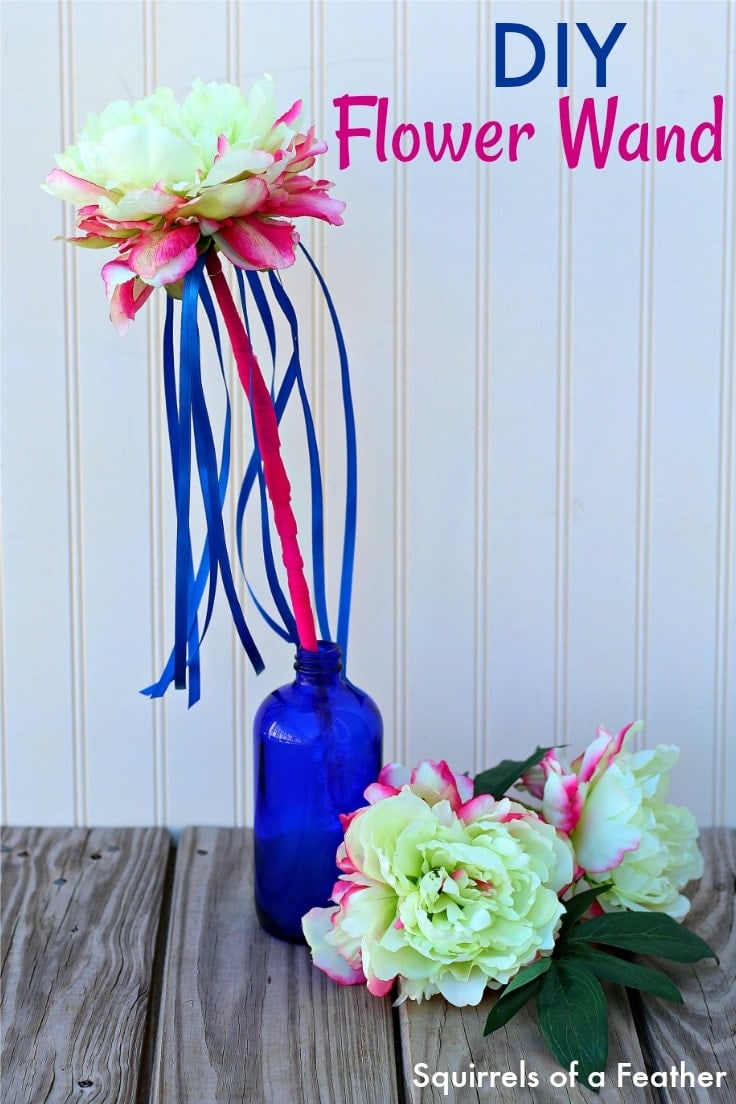 A beautiful flower wand in a blue vase