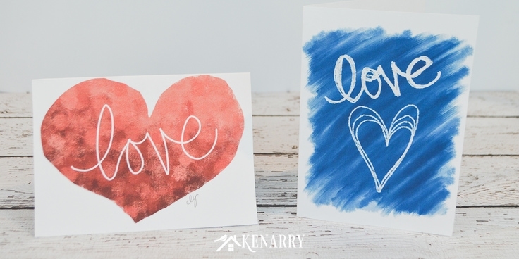 Two free printable Mother's Day cards next to each other. They both say love. 