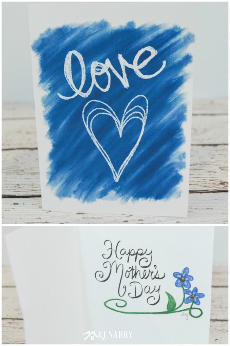 The inside and outside of this free printable Mother's Day card that says Happy Mother's Day on the inside. 