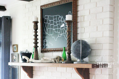 How to Paint a Brick Fireplace, by Craftivity Designs