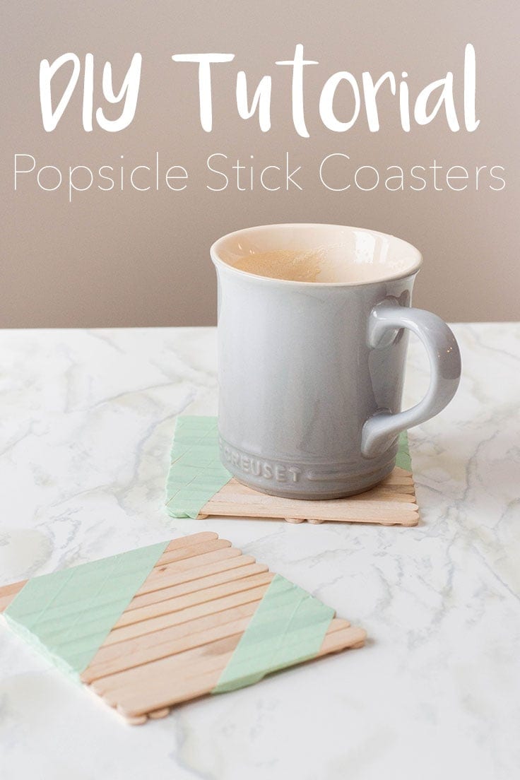 DIY Tutorial Popsicle Stick Coasters. 