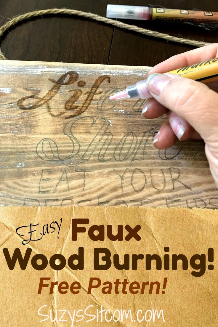 Create the look of wood burning using easy to use Scorch pens!  Simple tutorial shows you how this pen works and includes a free pattern! 