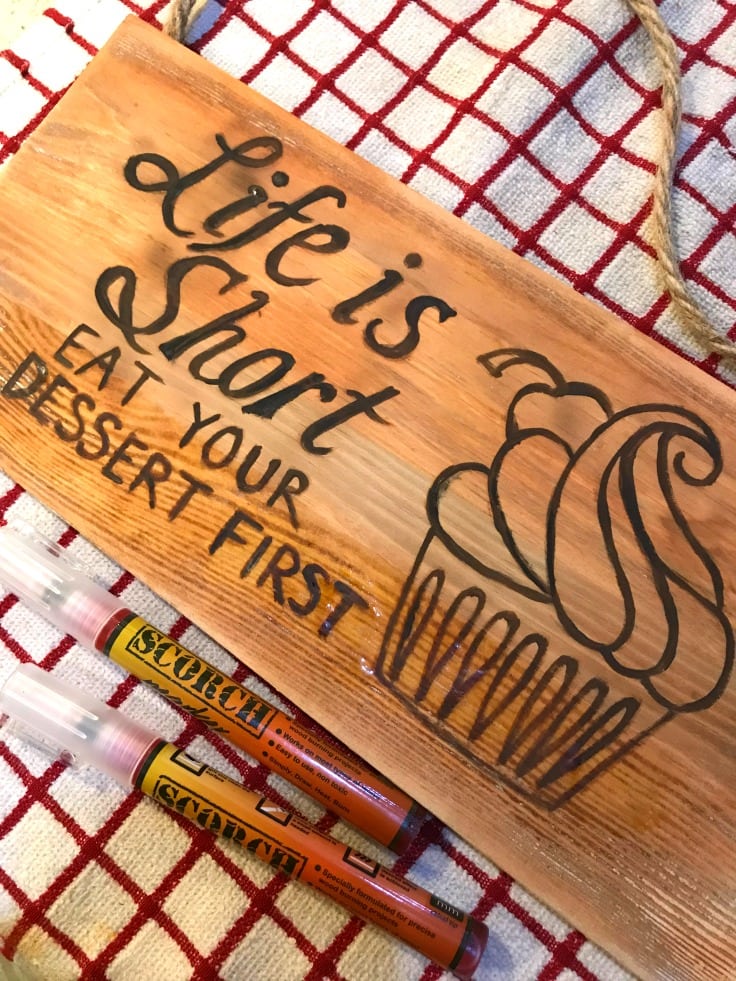 Create the look of wood burning using easy to use Scorch pens!  Simple tutorial shows you how this pen works and includes a free pattern! 
