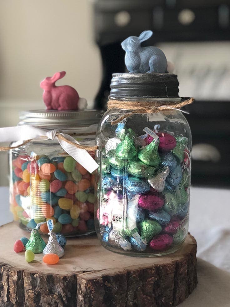 How to Make an Easy Springtime Bunny Candy Jar