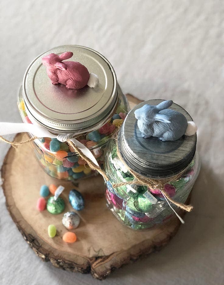How to Make an Easy Springtime Bunny Candy Jar